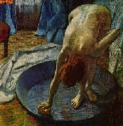 Frau in der Badewanne nach Degas